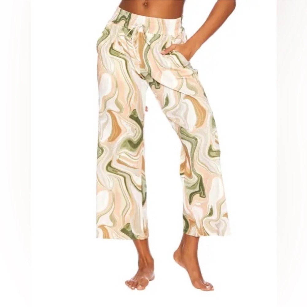 Beach Riot || Hailey Ribbed Pant Beach Lounge Marble Medium NWT
